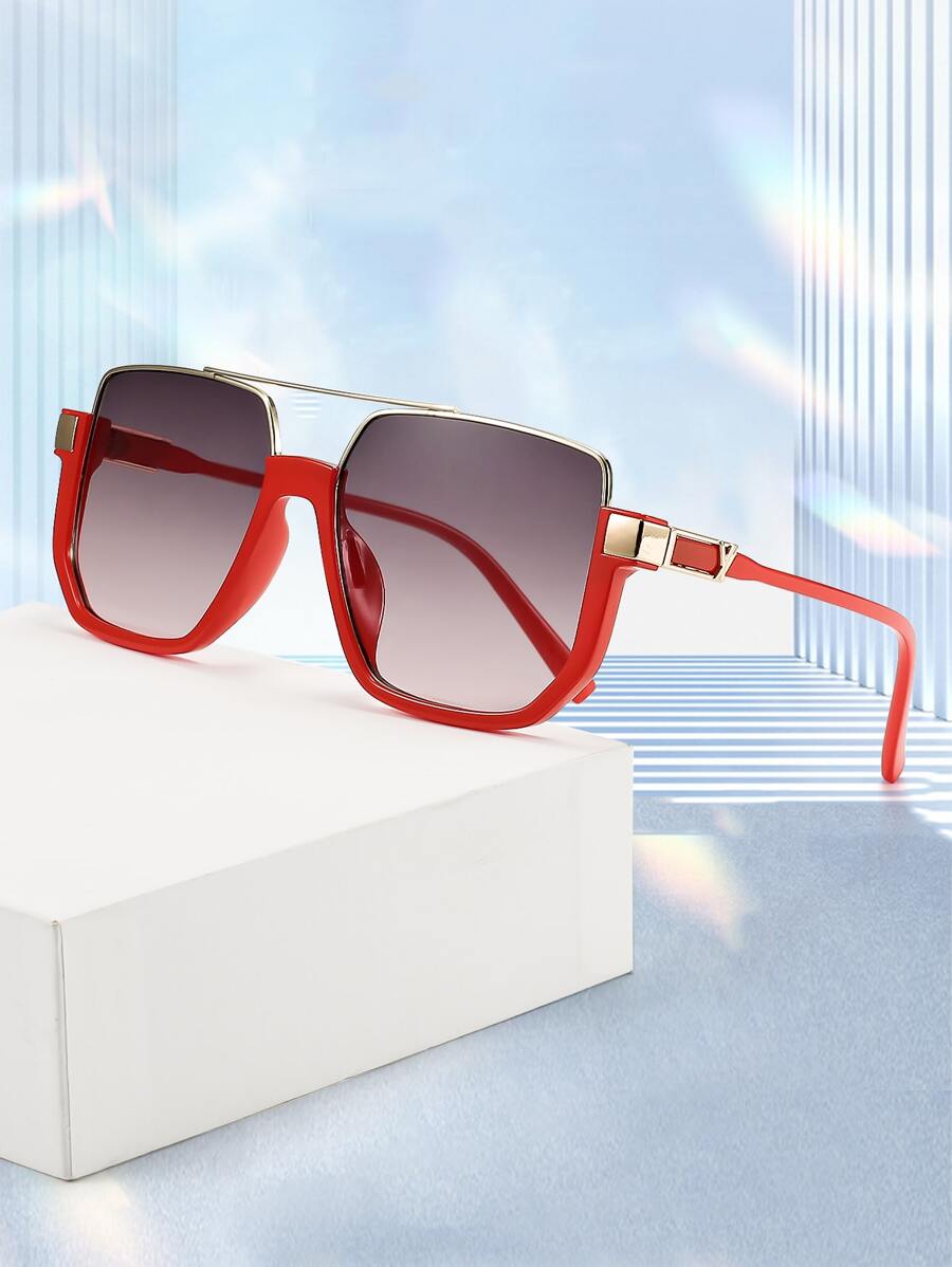 頂棒時尚眼鏡，優雅遮陽鏡海灘配件 - 紅色 - 查看 1