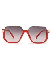 頂棒時尚眼鏡，優雅遮陽鏡海灘配件 - 紅色 - 查看 4