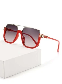 頂棒時尚眼鏡，優雅遮陽鏡海灘配件 - 紅色 - 查看 6