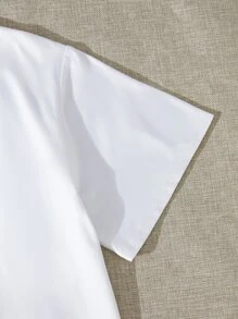 SHEIN EZwear Áo thun nữ Con số Đồ họa Giải trí - trắng - Xem 6