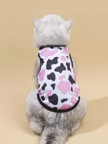 PETSIN 1pc Cow Print Pet Tank - Multicolor - View 1