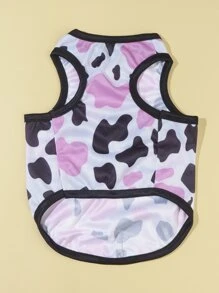 PETSIN 1pc Cow Print Pet Tank - Multicolor - View 4