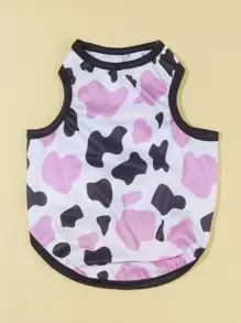 PETSIN 1pc Cow Print Pet Tank - Multicolor - View 2
