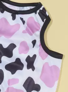PETSIN 1pc Cow Print Pet Tank - Multicolor - View 5