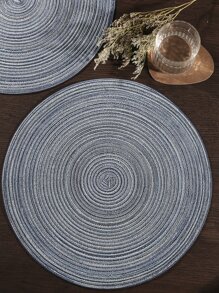 1pc Round Place Mat - Màu xanh lam - Xem 2