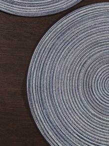 1pc Round Place Mat - Màu xanh lam - Xem 3