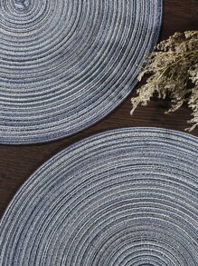 1pc Round Place Mat - Màu xanh lam - Xem 4