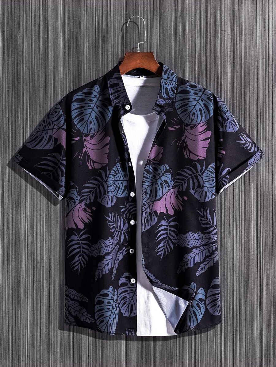 Manfinity RSRT Men Tropical Print Shirt Without Tee - Multicolor - View 1