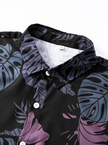 Manfinity RSRT Men Tropical Print Shirt Without Tee - Multicolor - View 5