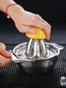 1pc Manual Fruit Hand Juicer - Silver - View 1