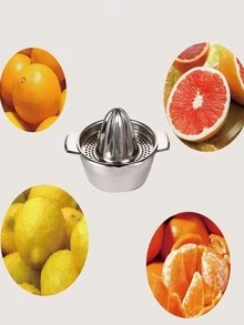 1pc Manual Fruit Hand Juicer - Silver - View 3