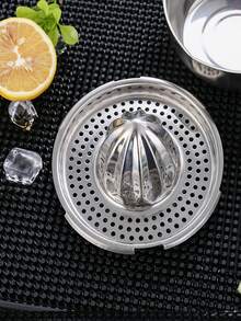 1pc Manual Fruit Hand Juicer - Silver - View 4