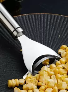 1入組不銹鋼玉米刨帶人體工學手柄玉米棒去除工具廚房小工具