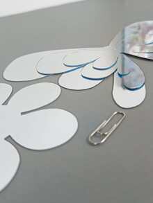 20pcs Flower & Butterfly Shaped Mirror Wall Sticker - Silver - View 6