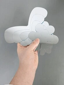 20pcs Flower & Butterfly Shaped Mirror Wall Sticker - Silver - View 8