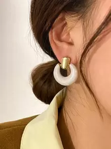 Andkiss Pendientes largos circular - Multicolor - Ver 1