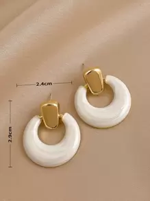 Andkiss Pendientes largos circular - Multicolor - Ver 3