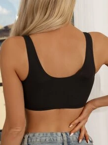 SHEIN Swim Haut de bikini à lien à anneau cœur découpe