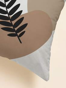 1pc Abstract Leaf Print Cushion Cover Without Filler - Multicolor - View 2