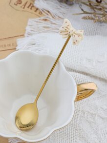 4pcs Dessert Design Spoon Set, Stainless Steel Cartoon Cute Dessert Spoon For Party ,Kitchen,Christmas Gift,School Supplies