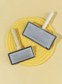 1入組簡約木柄犬貓毛髮梳 - 灰色 - 查看 7