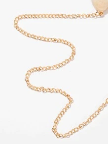 Heart & Faux Pearl Decor Glasses Chain - Multicolor - View 4