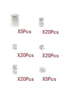 90pcs/Set Women's Personalized Braided Hair Rings, Mixed Patterns For Party, Festival, Personalized, Street Style, Hair Accessories Can Be Clipped On Braids - Silver - View 5