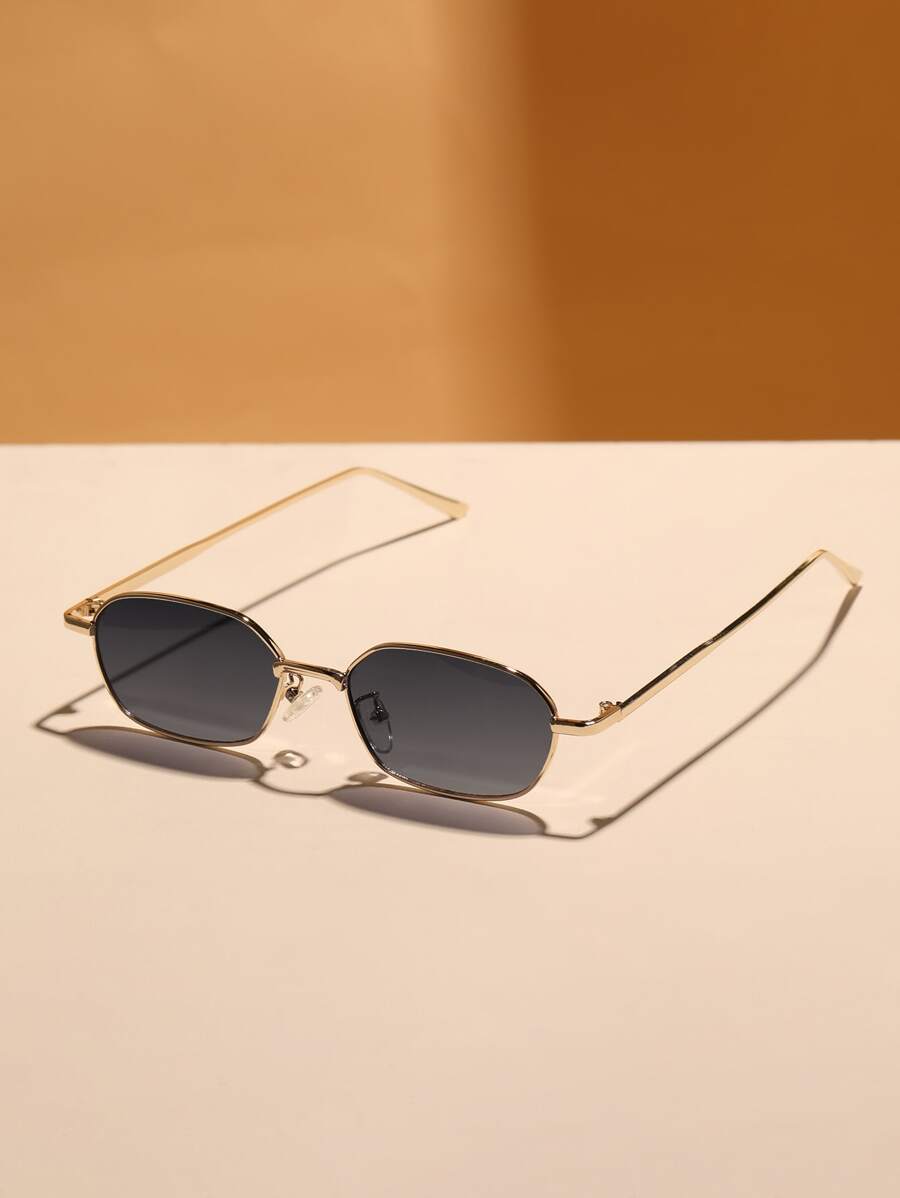 Metal Frame Fashion Glasses Vintage Sunglasses Beach Sun Glasses,School Beach Accessories For Women Sun Glasses Sunglasses Shades Basics And Suit For Sweater Jeans Sweatpants Hoodie Jackets Dress And Long Sleeve Shirt Fashionable Shade Elegant Outfit Family Outings Travel Vacation Holiday For Summer Beach Vacation,Outdoor,Travel - 灰色 - 查看 1