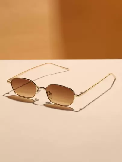 Metal Frame Ombre Lens Fashion Glasses Vintage Sunglasses Beach Sun Glasses,School Beach Accessories For Women Sun Glasses Sunglasses Shades Basics And Suit For Sweater Jeans Sweatpants Hoodie Jackets Dress And Long Sleeve Shirt Fashionable Shade Elegant Outfit Family Outings Travel Vacation Holiday For Summer Beach Vacation,Outdoor,Travel