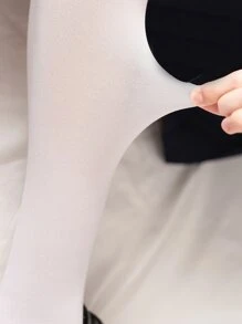 2pairs Girls Solid Over The Knee Socks - Multicolor - View 3