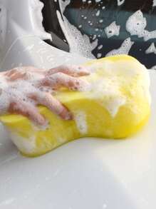 1pc Car Cleaning Sponge - Yellow - View 5