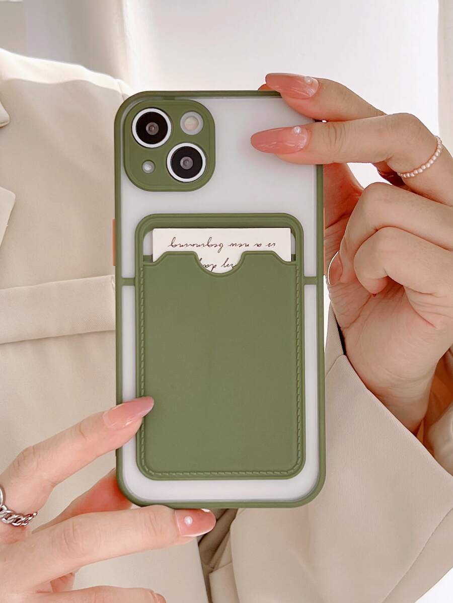 Card Slot Phone Case - Green - View 1