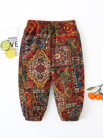 Baby Floral Print Tapered Pants