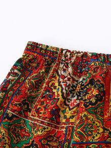 Baby Floral Print Tapered Trousers - Multicolor - View 3