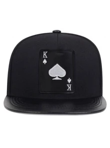 Đàn ông chơi bài Patch trang trí Hip Hop Cap - màu đen - Xem 5