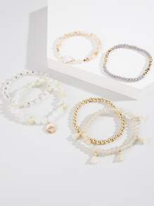 6 cái Tua Charm Cườm Vòng tay - Nhiều màu - Xem 2