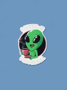 Eduely Street Life 1sheet Alien Pattern Laptop Sticker - Multicolor - View 1
