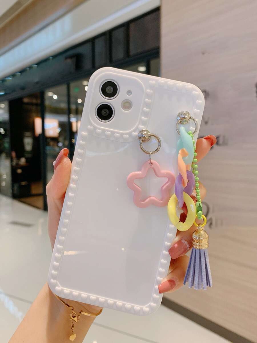 Star Pendant Phone Case - White - View 1