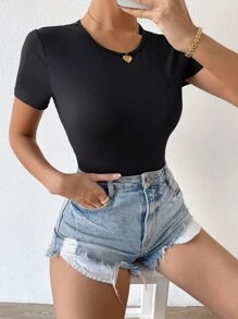 RosyDaze Tie Back Rib Knit Top