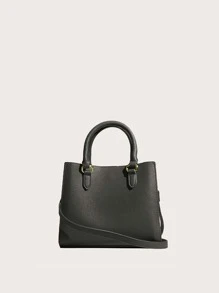 Pom-pom Charm Satchel Bag