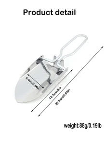 1pc Stainless Steel Garden Shovel - Silver - View 3