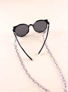 Kids Cat Eye Sunglasses With Glasses Chain