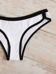 Shein Underwear&Sleepwear Basics Paquete de 7 Ropa interior deportiva con banda de contraste