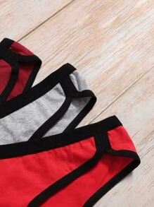 Shein Underwear&Sleepwear Basics Paquete de 7 Ropa interior deportiva con banda de contraste