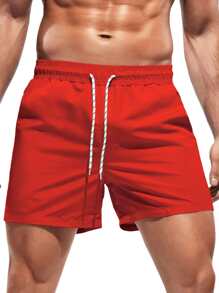 Surfspeed Men Solid Swim Trunks - Red - View 6