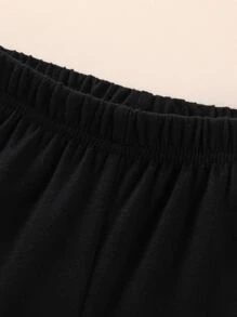 SHEIN 少女心印花染色t恤和對比色邊緣短褲 - 彩色 - 查看 3