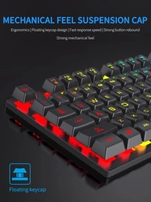 FOREV Teclado RGB con cable juego mecánico - Negro - Ver 4