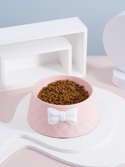 1入組蝴蝶結裝飾寵物碗