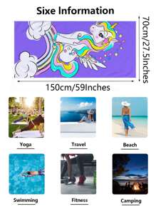 Khăn tắm biển in hình kỳ lân - Nhiều màu - Xem 5