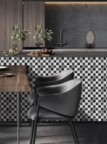 Küche Aufkleber mit Kachel Muster - Schwarz und Weiss - Übersicht 6